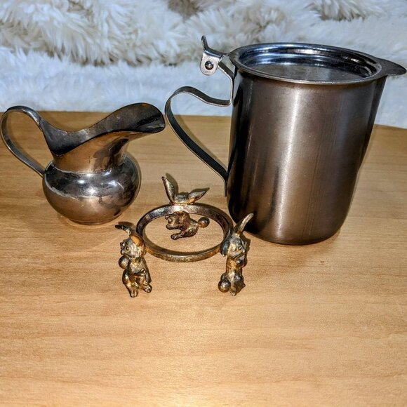 Silver Metal Serveware Vintage Decor - Picture 1 of 12